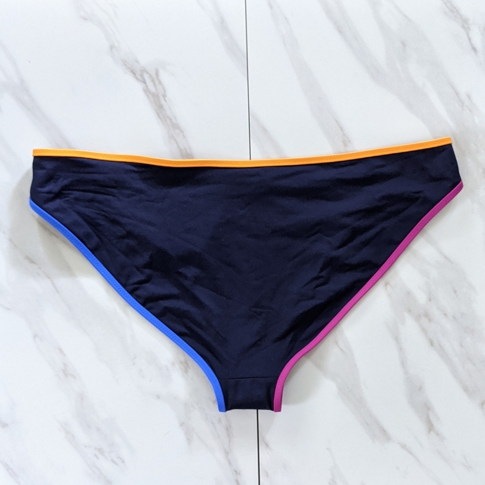 ATHLETA Navy Kapalua Bonded Hem Bikini Bottom XL - Picture 4 of 8